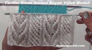 Tarifini Soran Sorana Bayan Yelek Modeli Knitting Stiches Knitting Patterns Knitting Stitches