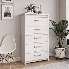Find a wide range of chests with two to eight drawers, in there are lots of shapes, sizes and looks to choose from, from tall, narrow units to wide, low shapes, so it's easy to find a finish and design that will fit right into your home (just. Better Homes Gardens Rustic Ranch 5 Drawer Dresser Ivory Oak Walmart Com Walmart Com
