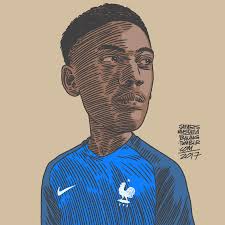 Anthony Martial Of French Football Illustration Anthony Martial Football Drawing