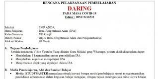 Silabus dalam pembelajaran adalah rencana pembelajaran pada suatu kelompok mata pelajaran/tema tertentu silabus merupakan seperangkat rencana dan pengaturan tentang kegiatan pembelajaran, pengelolaan kelas, dan penilaian hasil belajar. Guru Berbagi Rpp Daring 1 Lembar Ipa Kelas 7 Semester 1 Terkini