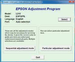 Epson L210 Adjustment Program Epson Ink Pad Printer
