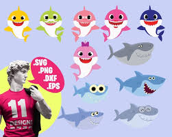 Baby Shark Svg Shark Family Svg Baby Shark Clipart Baby Shark Etsy Baby Clip Art Baby Svg Shark Girl