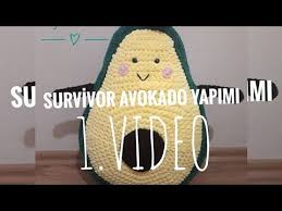 survivor avokado orgu yastik kirlent yapimi amigurumi 1 video crochet avocado youtube krose yastik kirlent