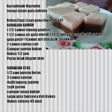 Gula melaka, as you can see from the image, is a much darker type of palm sugar and is also quite often, a product of the coconut palm. Talam Gula Kabung Asian Desserts Food Recipes