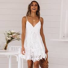 Codes promo, ventes flash, livraison offerte, trouvez le produit de vos rêves à prix réduit ! Femmes Dentelle Slip Robe Col V Sangle Spaghetti Crochet Dentelle Sans Manches Ete Mini Robe Blanche Walmart Canada