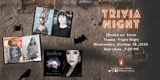 Trivia, charades, and drawing via videoaustin virtual game night: Penguin Teen Canada Trivia Night Fright Night Tundra Book Group