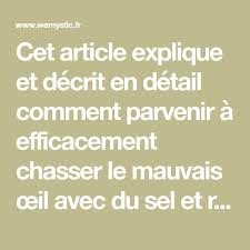 Comment Chasser Le Mauvais œil Avec Du Sel Wemystic France Mauvais œil Chasser Sel