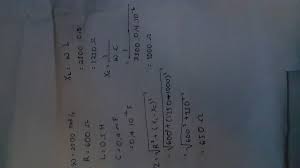 Untuk membangkitkan gaya gerak listrik sehingga menghasilkan arus dan tegangan yang maksimal. Rangkaian Rlc Seri Terhubung Arus Ac Memiliki Frekuensi Angular 2 500 Rad S Jika R 600 Ohm L Brainly Co Id