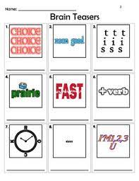 You can tell rebus puzzle is one of the brain teaser games from the questions. Brain Teasers Rebus Puzzles Games By Mirin Store Tpt
