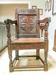 Antique 17th Century Charles I Oak Wainscot Chair Shipping Available Ebay Chair Shop Chair Wainscoting