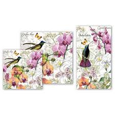 Michel Design Orchids Napkins For Entertaining Soft Triple Ply Paper Napkins For Your Ever Decorative Napkins Blue Cocktail Napkins Decorative Paper Napkins