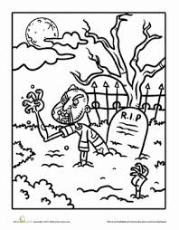In case you don\'t find what you are. Zombie Grave Worksheet Education Com Coloring Pages Creepy Coloring Pages Zombie Coloring Pages