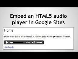 Embed An Html5 Audio Player In Google Sites Dalebasler Com Audio Player Music Technology Audio