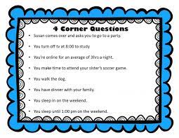 Circle the correct answer to complete each sentence. General Four Corners Team Building Activity