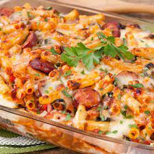 Baked Ziti With Chorizo And Spinach Recipe Recipe Baked Ziti Chicken And Chorizo Pasta Chorizo Pasta Bake