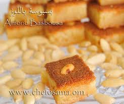 بسبوسة باللوز المقادير للشربات القطر 1 كوب ماء 2 كوب سكر 1 ملعقة صغيرة عصير ليمون لعجين البسبوسة 1 2 4 كوب دقيق سميد ناعم 2 كوب سكر 1 2 ملعقة صغيرة ڤانيليا 2