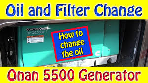 Onan 5500 Oil And Filter Change How To Do A Generator Oil Change