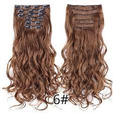 Synthetic Wave Hair Extensions For Women 6 In 2021 Clip In Hair Extensions Brown Hair Piece Long Hair Styles