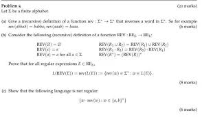 The levels of the factors include the . Solved Problem 5 Let Be A Finite Alphabet 20 Marks A Chegg Com