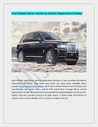 How to find the owner of a car. Find Vehicle Owner Details By Vehicle Registration Number By Droom History Issuu