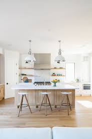 Wood And Marble Kitchen Neutral Tones Minimal Design Clean Lines Windows And Open Shelving Design By Eric Aust Architect In 2020 Kitchen Cabinet Layout Modern Kitchen Cabinets Oak Kitchen Cabinets