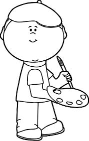 Awesome Painter Boy Coloring Page Coloring Pages For Boys Coloring Pages Jesus Painting