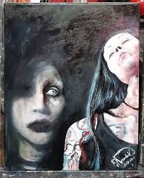 Hi! Hi! Yeah, an old one from 2009, I was 19 I loves Manson when I was  young, yep! Watercolor Pencils and then, photoshop for the Typo and  Background