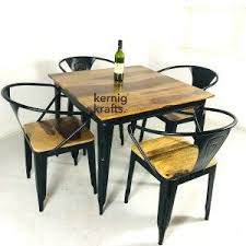Rustic Chair Table Industrial Dining Set For Cafe And Bistro In 2020 Industrial Dining Sets Rustic Chair Dining Set