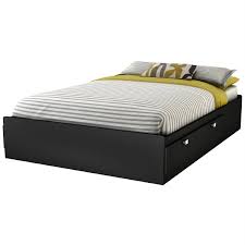 For a full size bed, we recommend a queen size headboard which can overlap your nightstands a bit. Fashionably Functional Full Size Modern Platform Bed Frame With 4 Storage Drawers In Black Wit Modern Platform Bed Platform Bed With Storage Platform Bed Frame