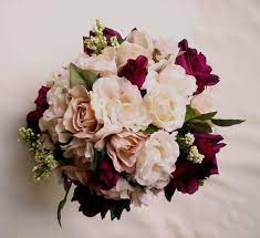 our wedding day was a celebration to include our friends and family and commemorate our marriage march 1, 2013 at 6:43 am. Burgundy And Champagne Wedding Ideas Silk Wedding Flowers Burgundy Wine Ivory Roses By Amorebride Wedding Flowers Cream Wedding Bouquet Silk Flowers Wedding