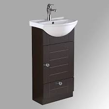 Small Bathroom Cabinet Vanity Sink Dark Oak Faucet And Drain Space Saving Design Renovators Suppl In 2020 Small Bathroom Vanities Brown Bathroom Vanity Bathroom Vanity