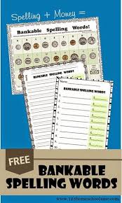 What spelling words should your third grader know? Free Money Spelling Words Activity