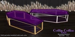 Light purple/fuchsia/dark purple/apple green size: Second Life Marketplace Nw Coffin Coffee Table Purple