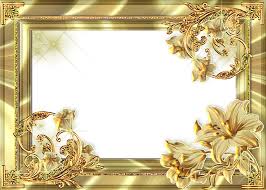 Female Photo Frame Golden Lily Png 1280 914 Cerceve Aranjman Cicek Aranjmanlari