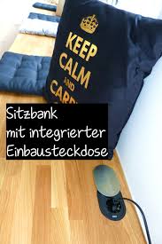 Diy Sitzbank Am Fenster Mit Integrierter Einbausteckdose Diy Sitzbank Sitzbank Steckdosen