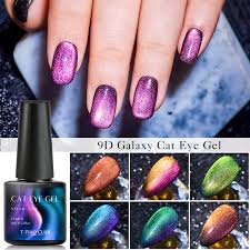 2020 popular 1 trends in beauty & health with gel nail polish cat's eye magnet and 1. T Tiao Club 6ml 9d Cat Eye Magnetic Soak Off Uv Gel Polish Nail Art 6bottles Diy Ebay