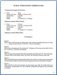 Contoh Surat Perjanjian Kerjasama Percetakan Mudah