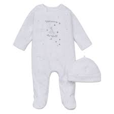 Shop bed bath & beyond for incredible savings on clothes you won't want to miss. Little Me 2 Piece Welcome To The World Footie And Hat Set In White Bed Bath Beyond
