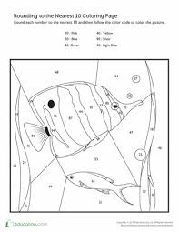 100% free pets coloring pages. Rounding Color By Number Fish Friends Worksheet Education Com Third Grade Math Worksheets Rounding Worksheets Kids Math Worksheets