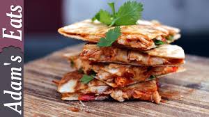 Layer chicken mixture and cheese on 4 tortillas, dividing evenly. Buffalo Chicken Quesadilla Easy Quesadilla Recipes Youtube