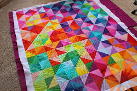 Half Square Triangle Quilt Custom Machine Quilting By Natalia Bonner Triangle Quilt Pattern Triangle Quilt Quilts