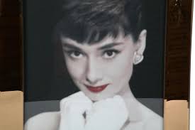 Spiegellijst Audrey Hepburn 'Red Lips' 40 x 40 cm