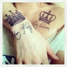 Her King His Queen Matching Tattoos Anniversary Tattoo Tattoos