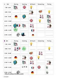 Stundenplan Wechselspiel Stundenplan Deutsch Als Fremdsprache Deutsch