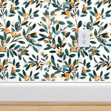 Check spelling or type a new query. Clementine Sprigs White Removable Wallpaper Bathroom Accent Wallpaper Wallpaper Accent Wall