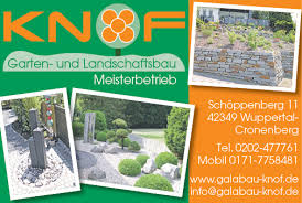 Das team von der semmler gmbh übernimmt für sie die komplette planung, ausführung sowie die pflege. Gartner Knof Garten Und Landschaftsbau Cronenberger Anzeiger