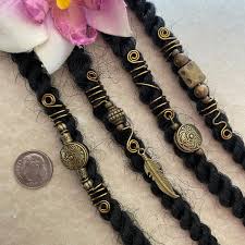 Loc Jewelry Bronze Braid/dread Charm Dreadlock Locs Braids Beaded Bronze  Hair Accessories Unisex Mens Dreads Coil Sisterloc Feather Coil