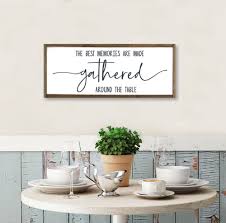 The Best Memories Are Made Gathered Around The Table Dining Etsy In 2020 Dining Room Wall Decor Dining Room Walls Dining Room Table