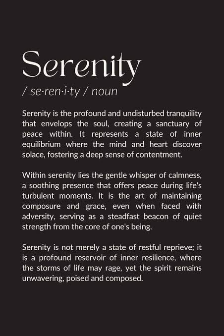 Serenity Definition Meaning