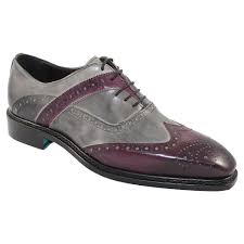 Emilio Franco Men S Italian Shoes Purple Grey Oxfords Ef2032 Dress Shoes Men Italian Shoes For Men Dress Shoes